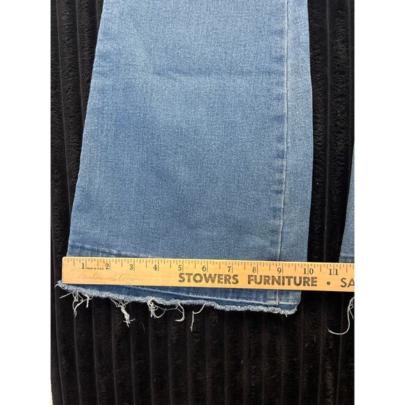True Luck True Leech Women’s Light Wash Flare Jeans Size 14, Distressed, Raw hem - Picture 6 of 6